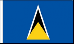 Saint Lucia Hand Waving Flags